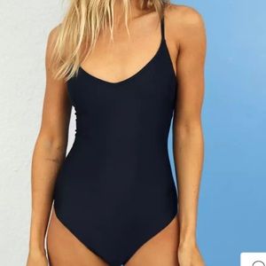 Aerie strappy back one piece in RED